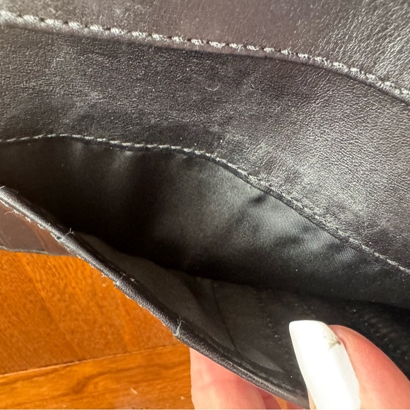 Coach Signature Black Canvas Slim Wallet W/ Patent Leather Trim - Picture 10 of 15